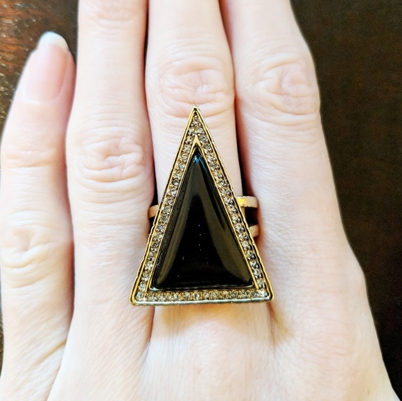 House of Harlow 1960 Jewelry - NWT House of Harlow Black and Gold Ring